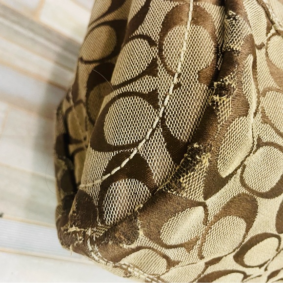 Coach duffle bleeker hobo Signature logo canvas Bag crossbody 11437 - Picture 3 of 16